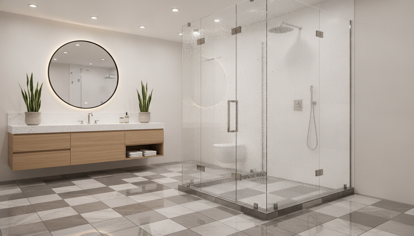 frameless glass shower