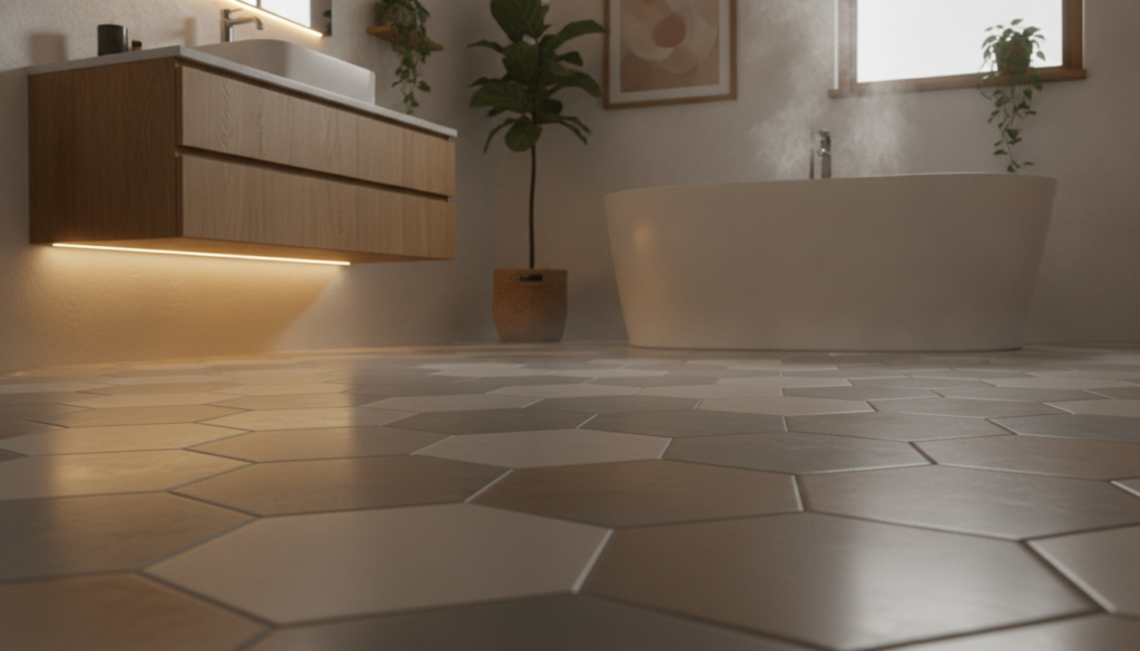 heated bathroom floors