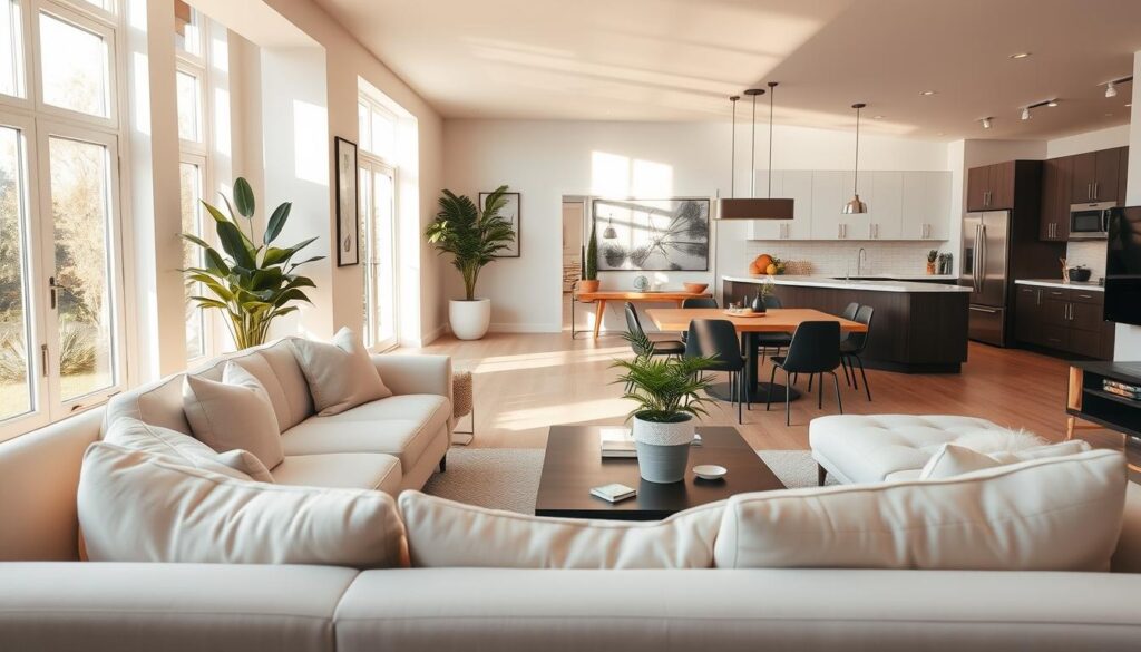 open concept living room